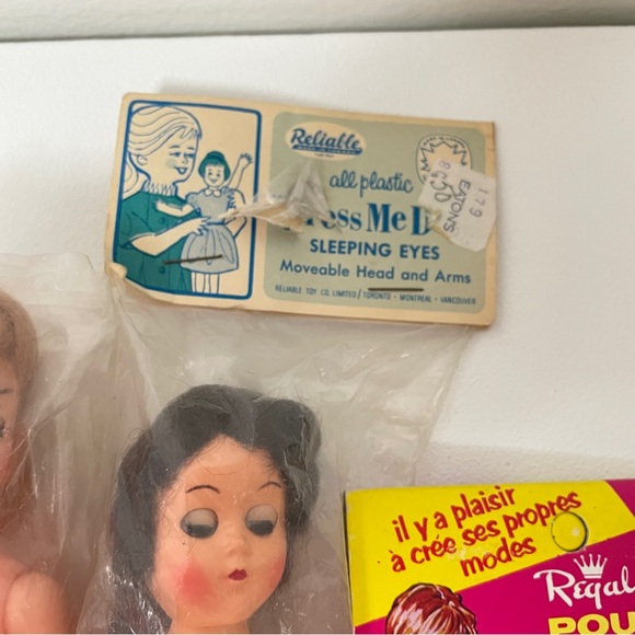 Vintage Nude Dress Up Doll LOT of 5 Dolls Reliable Regal, Blonde, Brunette 8" - Picture 8 of 12